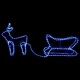 Коледна украса за открито северен елен с шейна 252 LED лампи