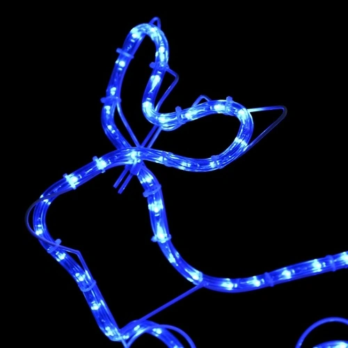 Коледна украса за открито северен елен с шейна 252 LED лампи ➤ топ цена ➤ sorbe.bg