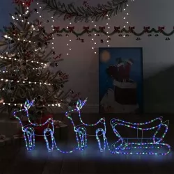 Коледна украса за открито северен елен с шейна 576 LED