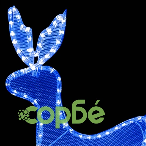 Коледна украса, светещ елен с шейна, мрежа, 432 LED ➤ топ цена ➤ sorbe.bg