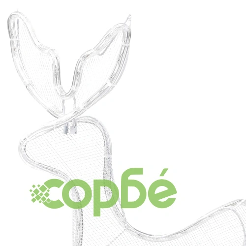Коледна украса, светещ елен с шейна, мрежа, 432 LED ➤ топ цена ➤ sorbe.bg