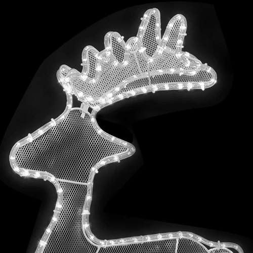 Коледна украса северен елен с мрежа, 306 LED, 60x24x89 см ➤ топ цена ➤ sorbe.bg