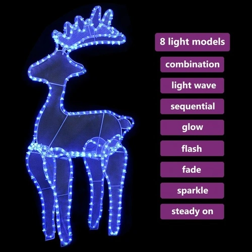 Коледна украса северен елен с мрежа 306 LED 60x24x89 см ➤ топ цена ➤ sorbe.bg