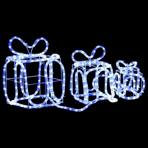 Коледна украса Подаръчни кутии със 180 LED за закрито и открито ➤ топ цена ➤ sorbe.bg