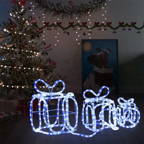 Коледна украса Подаръчни кутии със 180 LED за закрито и открито ➤ топ цена ➤ sorbe.bg