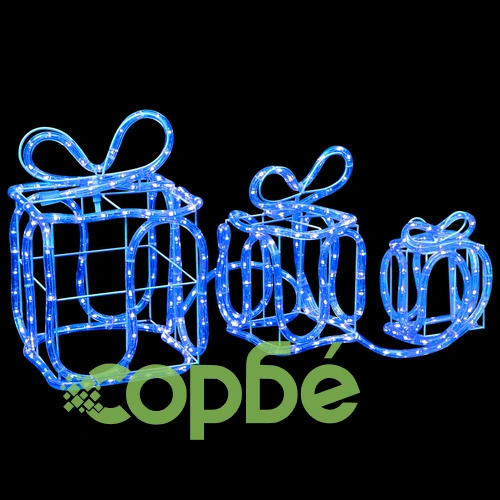 Коледна украса Подаръчни кутии със 180 LED за закрито и открито ➤ топ цена ➤ sorbe.bg
