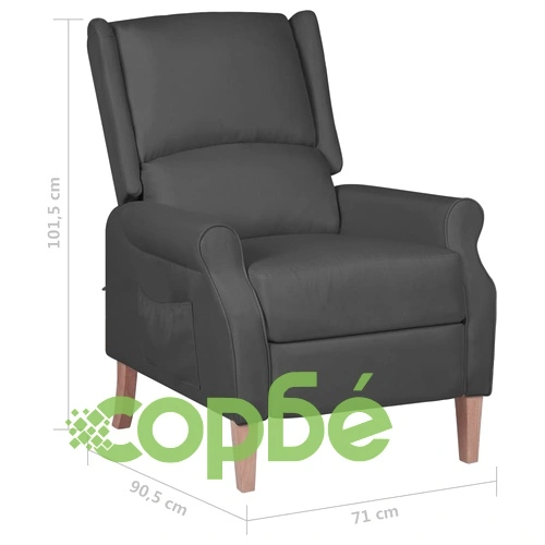 Реклайнер, тъмносив, текстил ➤ топ цена ➤ sorbe.bg