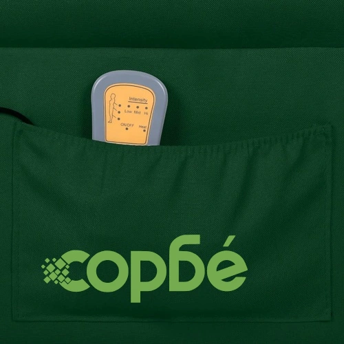 Масажен наклоняем стол, тъмнозелен, текстил ➤ топ цена ➤ sorbe.bg