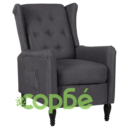 Реклайнер, тъмносив, текстил ➤ топ цена ➤ sorbe.bg