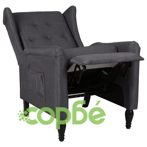 Реклайнер, тъмносив, текстил ➤ топ цена ➤ sorbe.bg