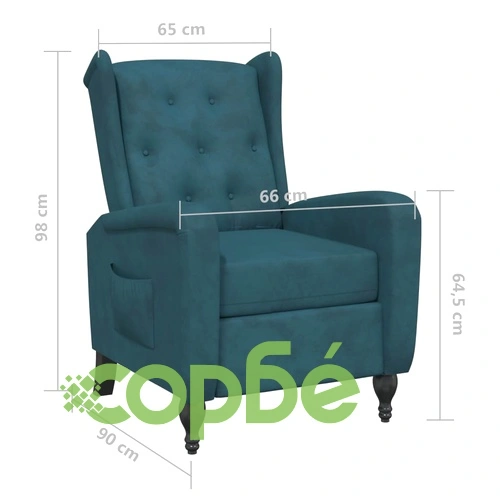 Наклоняем стол, син, кадифе ➤ топ цена ➤ sorbe.bg