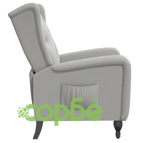 Наклоняем стол, светлосив, кадифе ➤ топ цена ➤ sorbe.bg