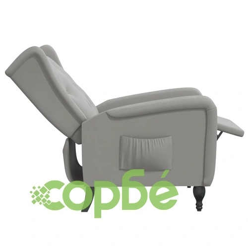 Наклоняем стол, светлосив, кадифе ➤ топ цена ➤ sorbe.bg