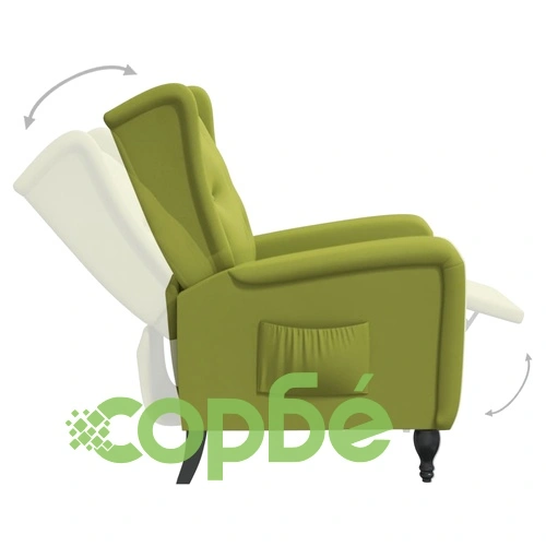 Наклоняем стол, светлозелен, кадифе ➤ топ цена ➤ sorbe.bg