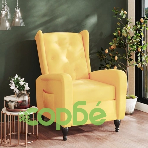 Наклоняем стол, жълт, кадифе ➤ топ цена ➤ sorbe.bg