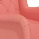 Кресло с крачета от каучук масив, розово, кадифе