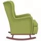 Люлеещ фотьойл с крака от каучук масив, светлозелен, кадифе