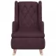 Люлеещ фотьойл с крака от каучук масив, лилав, текстил