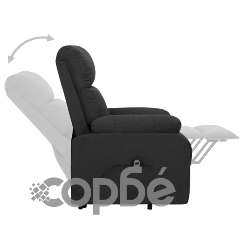 Изправящ стол, черен, текстил ➤ топ цена ➤ sorbe.bg