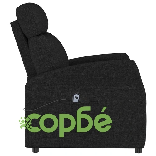 Изправящ стол, черен, текстил ➤ топ цена ➤ sorbe.bg