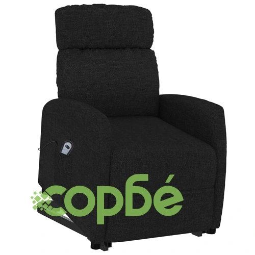 Изправящ стол, черен, текстил ➤ топ цена ➤ sorbe.bg