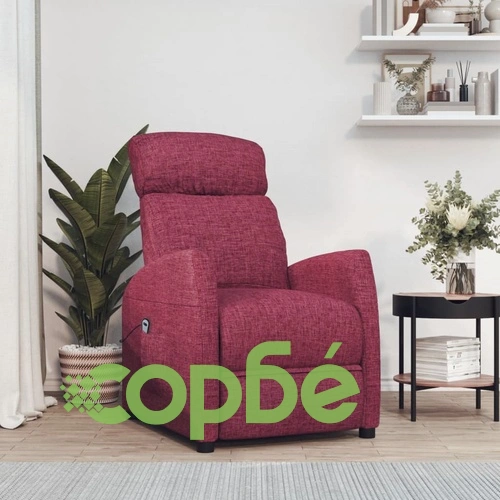Изправящ стол, виненочервен, текстил ➤ топ цена ➤ sorbe.bg