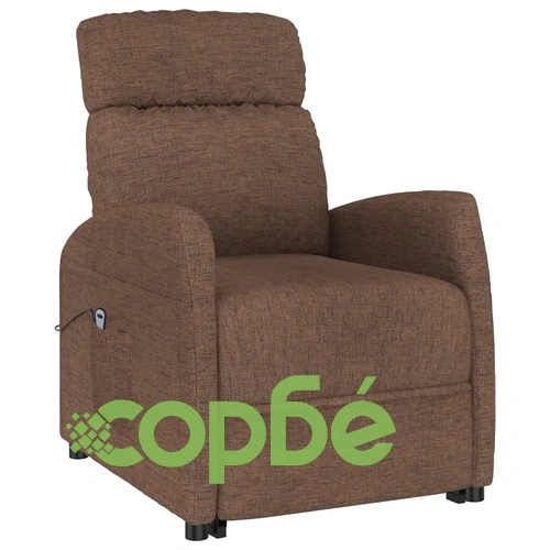 Изправящ стол, кафяв, текстил ➤ топ цена ➤ sorbe.bg