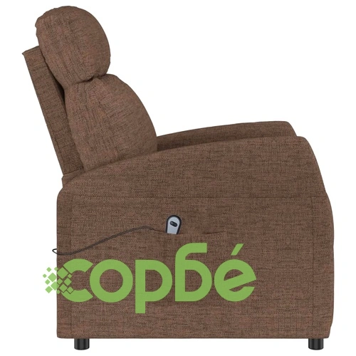 Изправящ стол, кафяв, текстил ➤ топ цена ➤ sorbe.bg