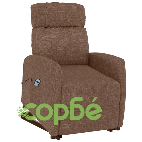 Изправящ стол, кафяв, текстил ➤ топ цена ➤ sorbe.bg