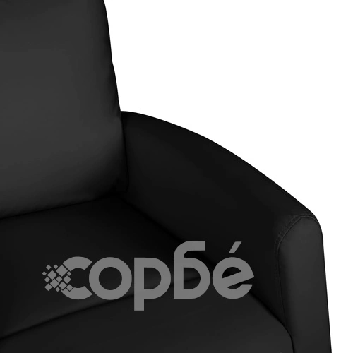 Изправящ масажен стол, черен, изкуствена кожа ➤ топ цена ➤ sorbe.bg