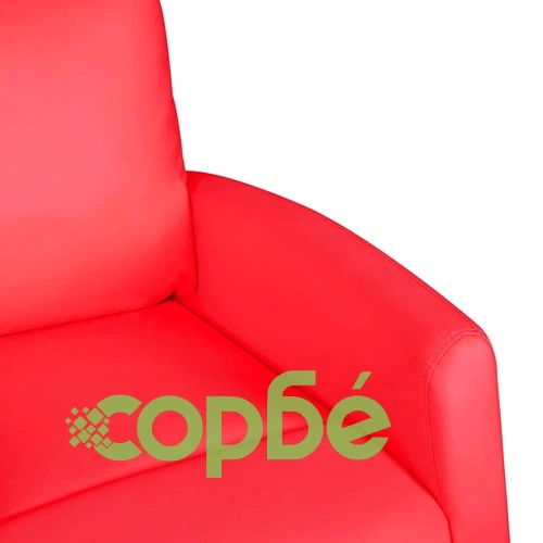Изправящ масажен стол, червен, изкуствена кожа ➤ топ цена ➤ sorbe.bg