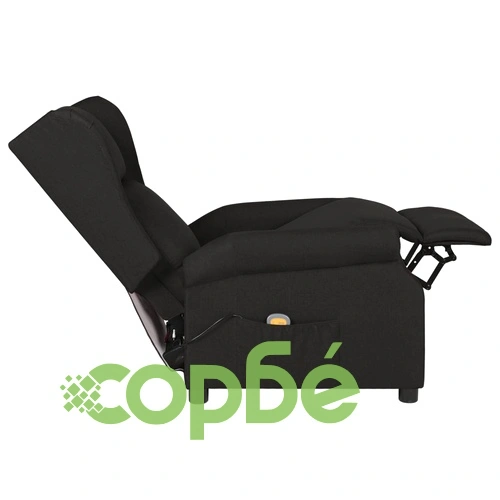 Масажен стол, черен, текстил ➤ топ цена ➤ sorbe.bg