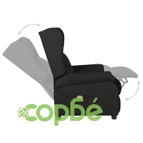 Масажен стол, черен, текстил ➤ топ цена ➤ sorbe.bg