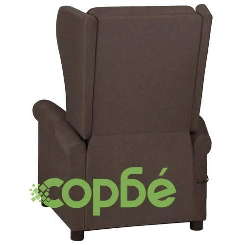 Масажен стол, тъмнокафяв, текстил ➤ топ цена ➤ sorbe.bg