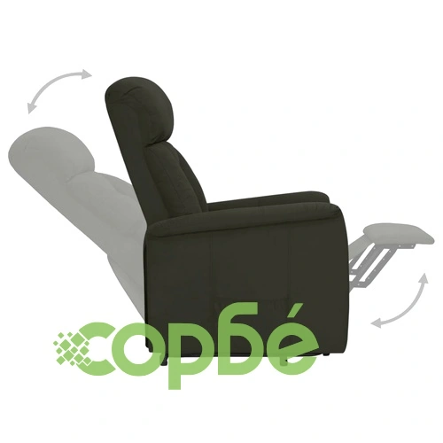 Изправящ наклоняем стол, черен, изкуствена велурена кожа ➤ топ цена ➤ sorbe.bg