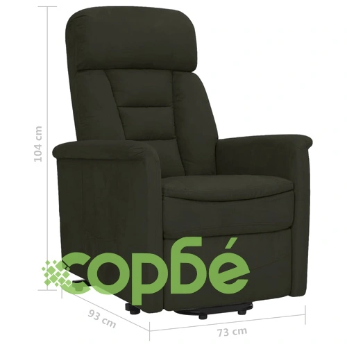 Изправящ наклоняем стол, черен, изкуствена велурена кожа ➤ топ цена ➤ sorbe.bg