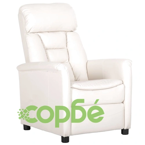 Реклайнер стол, бял, изкуствена кожа ➤ топ цена ➤ sorbe.bg