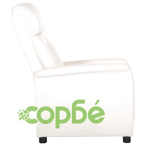 Реклайнер стол, бял, изкуствена кожа ➤ топ цена ➤ sorbe.bg