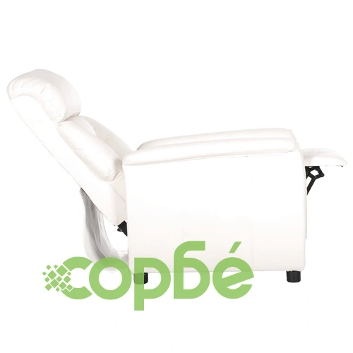 Реклайнер стол, бял, изкуствена кожа ➤ топ цена ➤ sorbe.bg