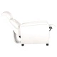 Реклайнер стол, бял, изкуствена кожа