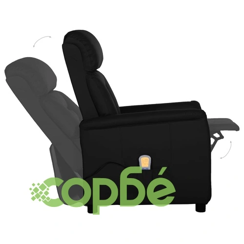 Масажен стол, черен, изкуствена кожа ➤ топ цена ➤ sorbe.bg