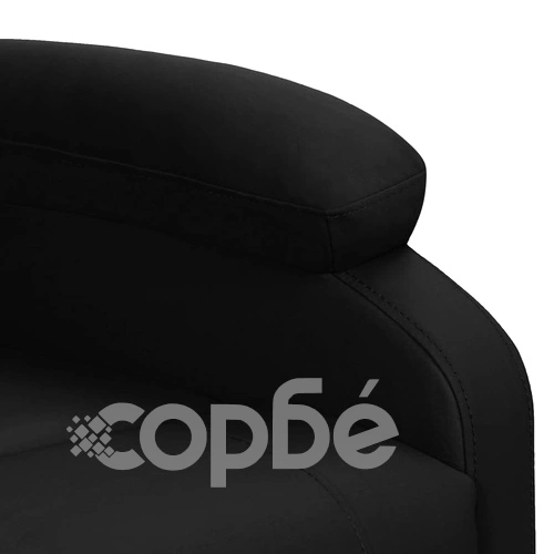 Изправящ масажен стол, черен, изкуствена кожа ➤ топ цена ➤ sorbe.bg