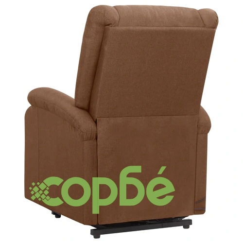 Изправящ масажен стол, кафяв, текстил ➤ топ цена ➤ sorbe.bg