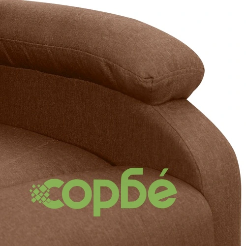 Изправящ масажен стол, кафяв, текстил ➤ топ цена ➤ sorbe.bg