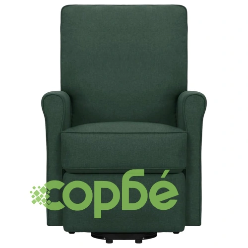 Изправящ стол, тъмнозелен, текстил ➤ топ цена ➤ sorbe.bg