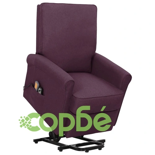 Изправящ масажен стол, лилав, текстил ➤ топ цена ➤ sorbe.bg