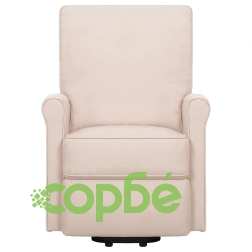 Изправящ масажен стол, кремав, текстил ➤ топ цена ➤ sorbe.bg