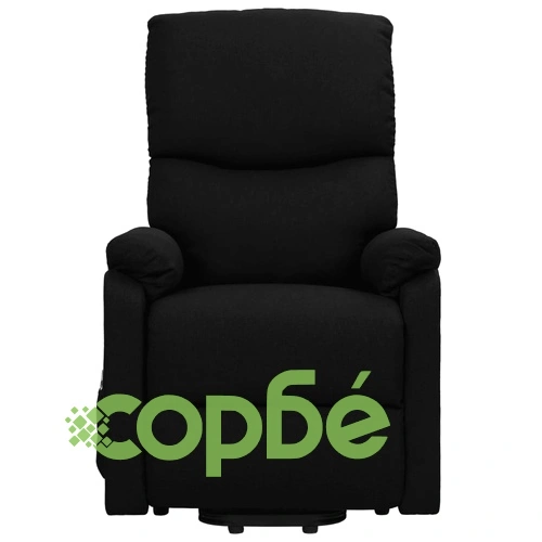 Изправящ стол, черен, текстил ➤ топ цена ➤ sorbe.bg