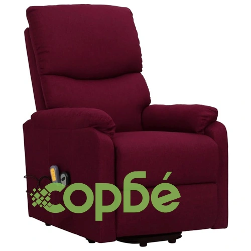 Изправящ масажен стол, лилав, текстил ➤ топ цена ➤ sorbe.bg