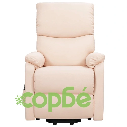 Изправящ масажен стол, кремав, текстил ➤ топ цена ➤ sorbe.bg